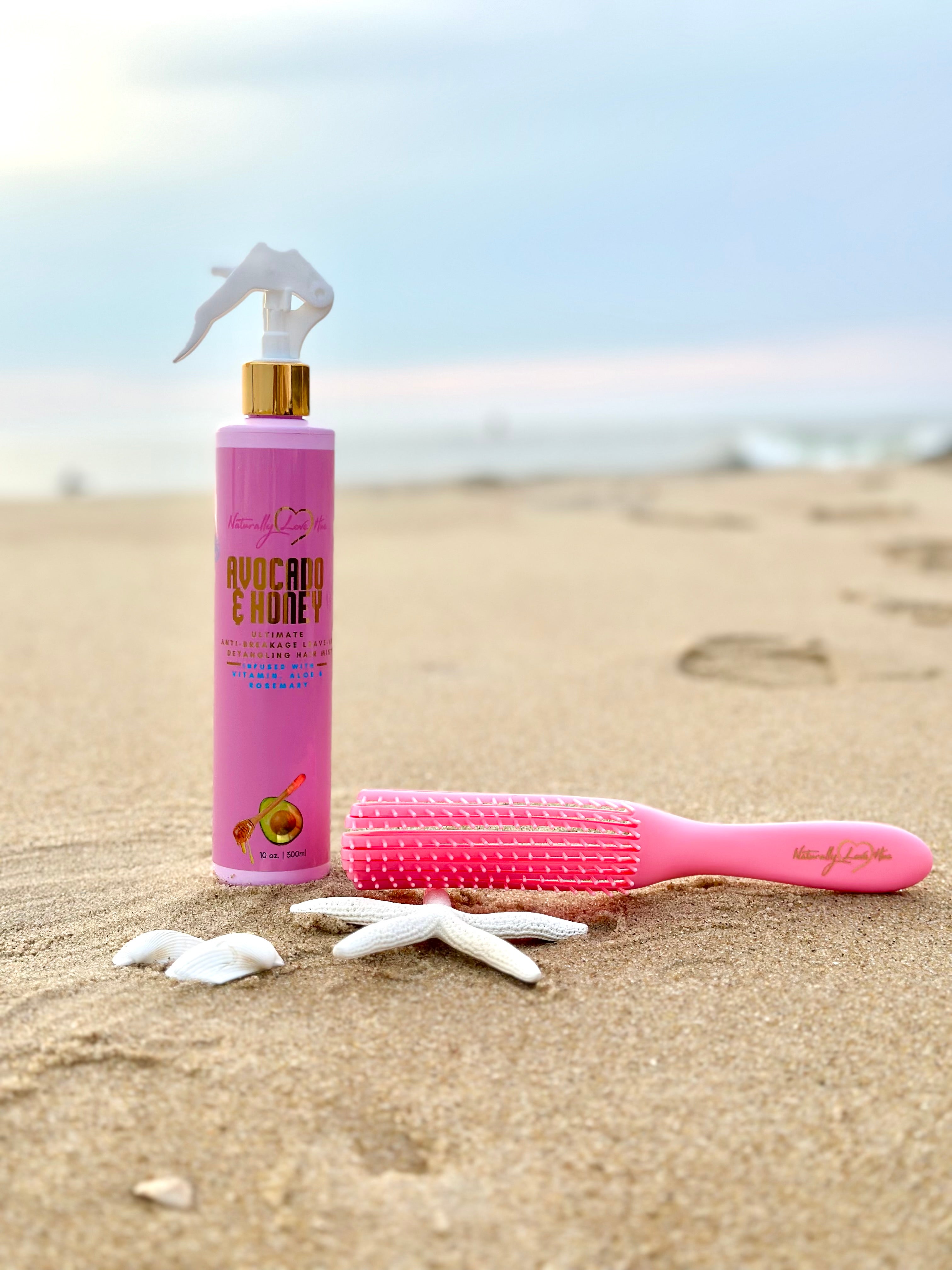 Anti-Breakage Leave-In Detangling Hair Mist & Detangling Brush