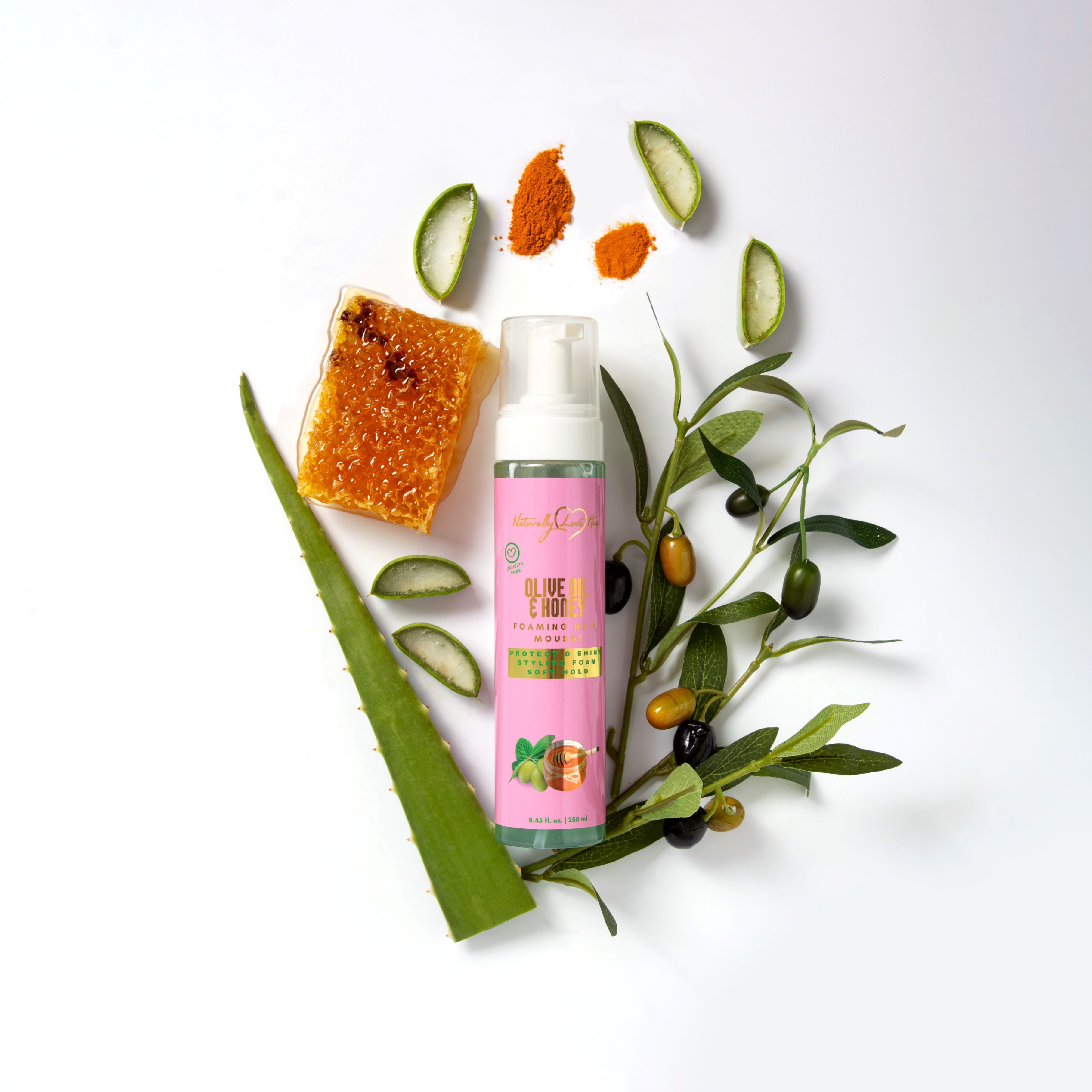 Olive Oil & Honey Foaming Hair Mousse