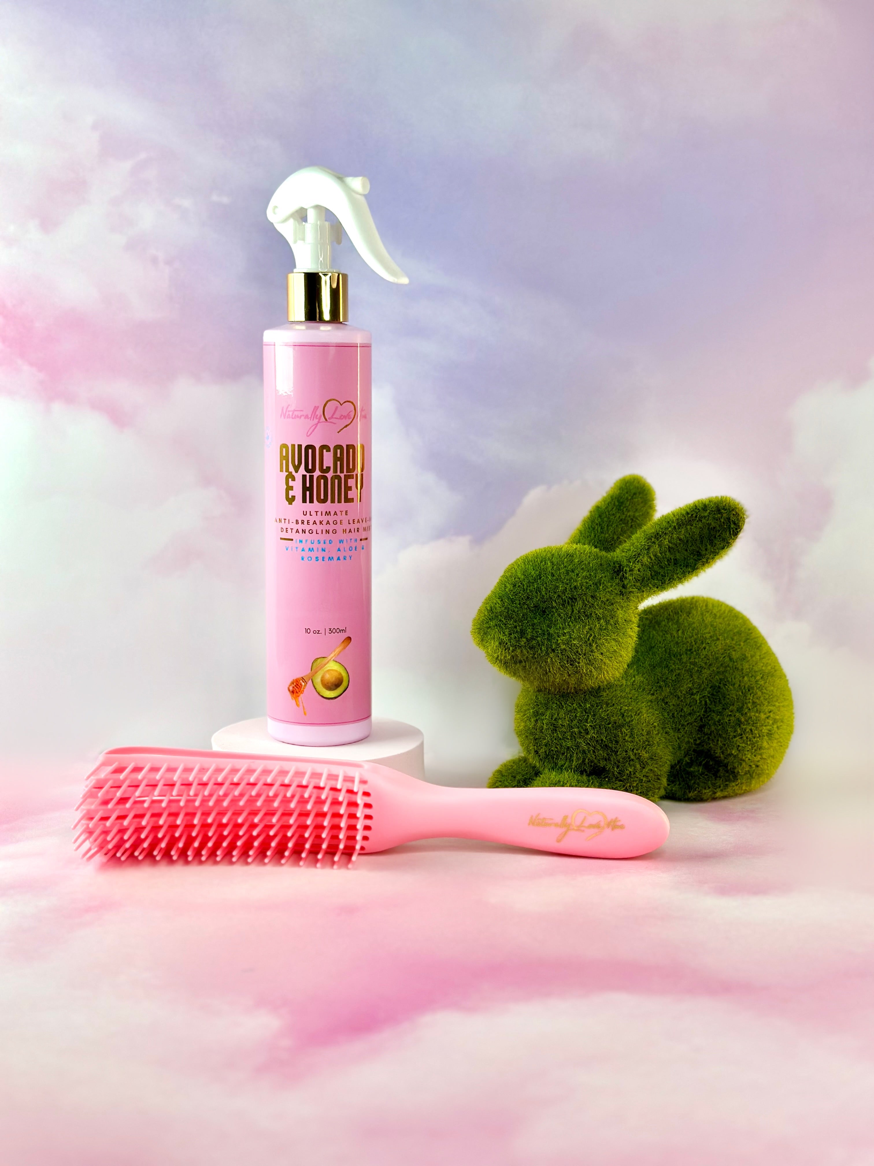 Anti-Breakage  Leave-In Detangling Hair Mist & Detangling Brush