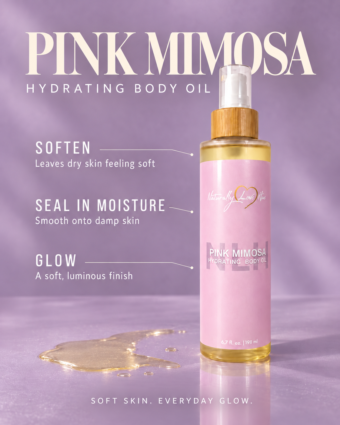 Pink Mimosa Hydrating Body Oil