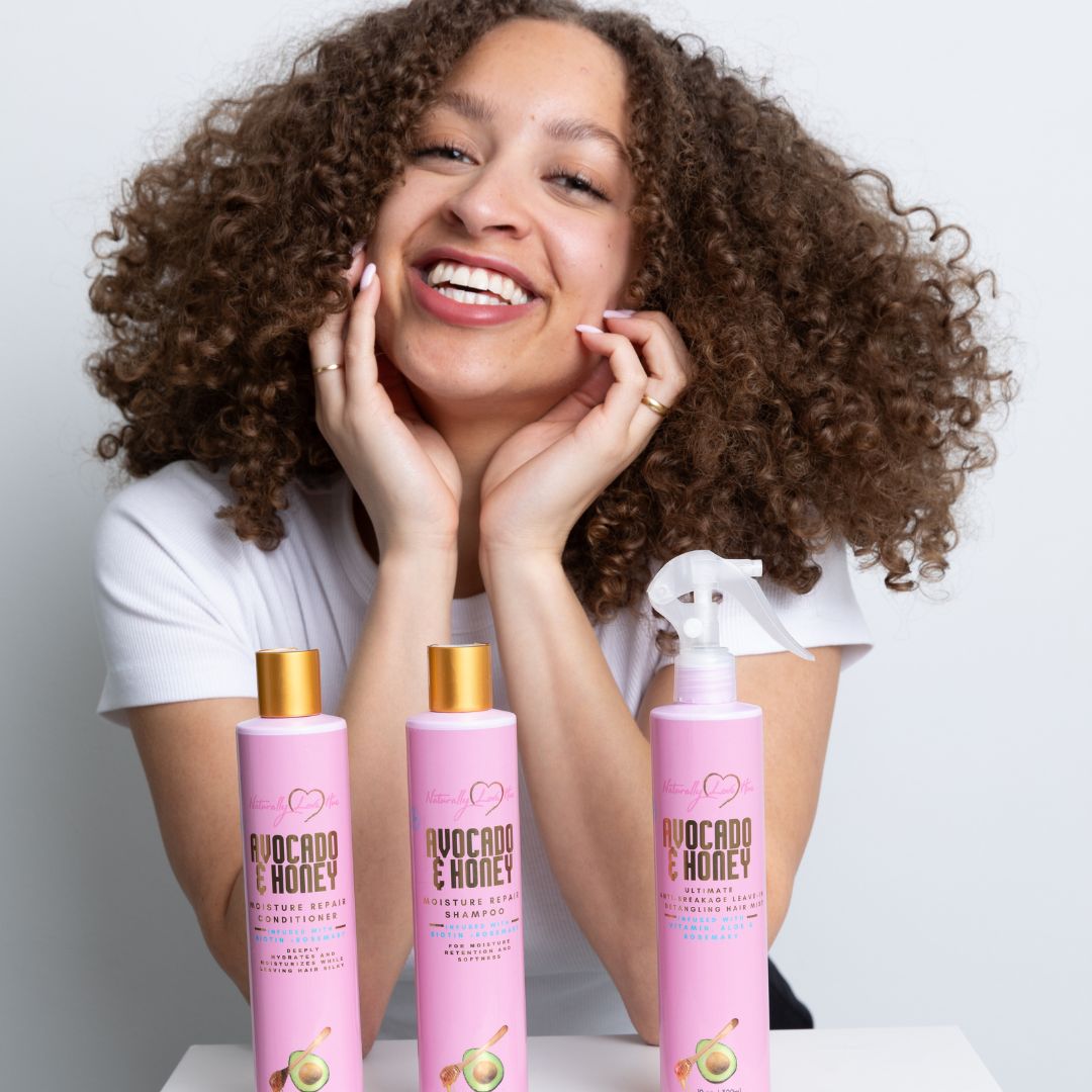Avocado & Honey 3-Piece Hair Care Set – Shampoo, Conditioner & Leave-In Mist